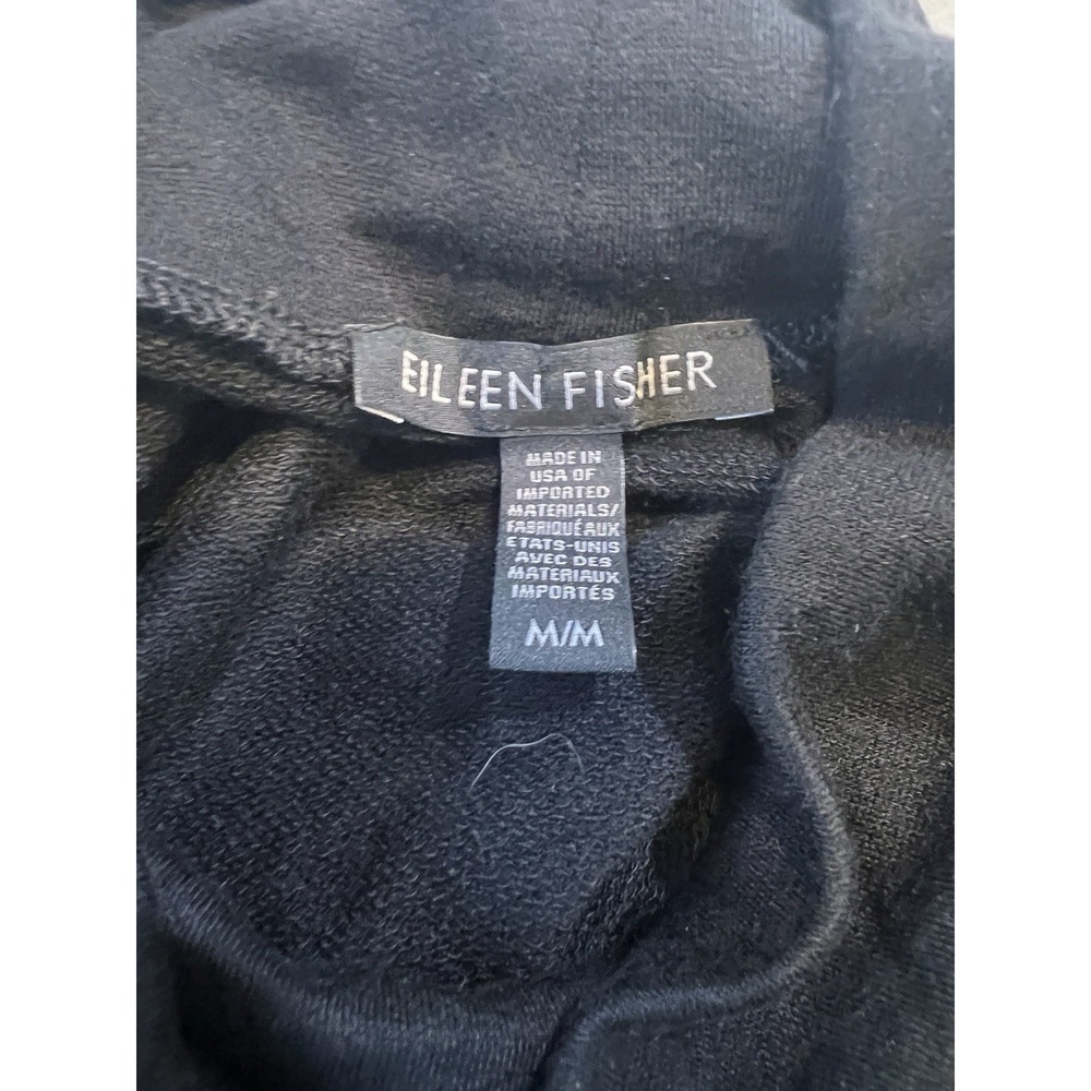 Eileen Fisher Black Gray Striped 2 Piece Set Leggings Turtleneck Long Sleeve M - Picture 11 of 12